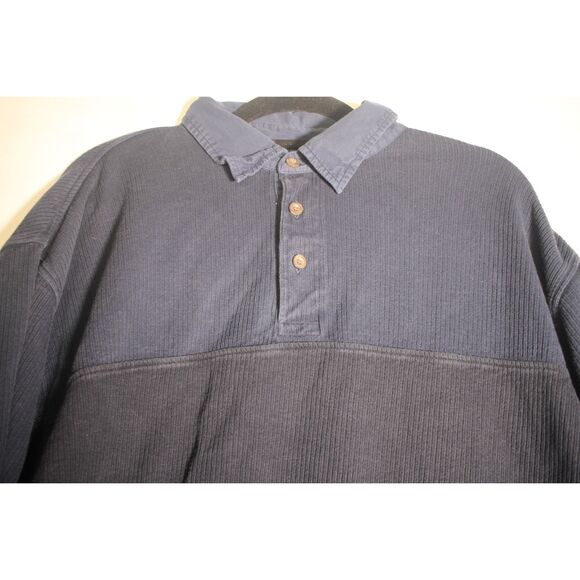 Woolrich Vintage Navy Waffle Knit Pullover Shirt - Men's XL - Picture 2 of 5